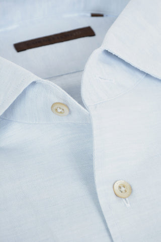 ID Standard Collar Flax Blend Shirt
