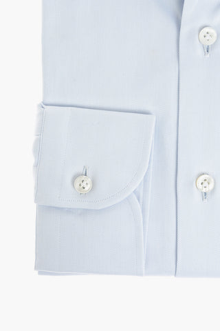 SARTORIA Sea island Herringbone Cotton Shirt with Standard Collar