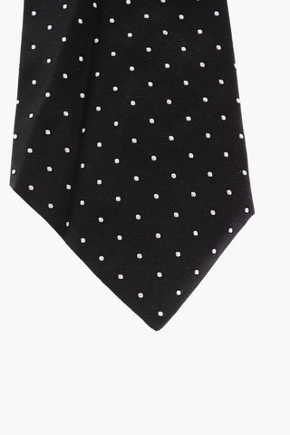 Cravatta Ascot in Seta a Pois