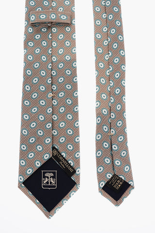 Patterned Silk and Flax Tie