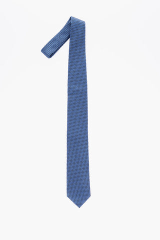 Chevron Patterned Silk Tie