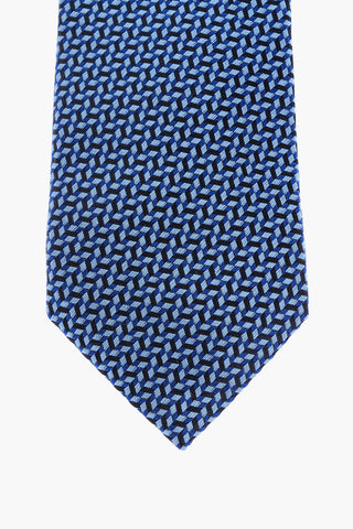 Chevron Patterned Silk Tie