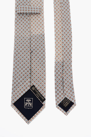 Patterned Silk and Flax Tie