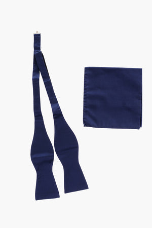 Solid Color Silk Self Bow Tie