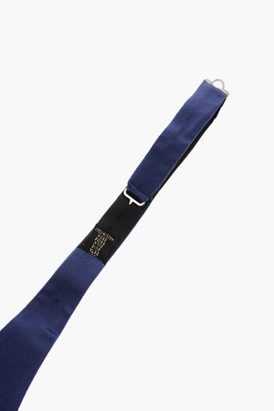 Solid Color Silk Self Bow Tie