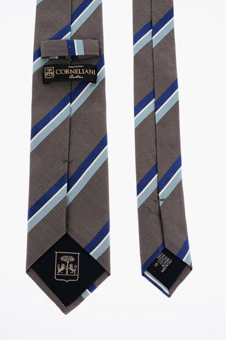 Cravatta in Seta e Cotone a Righe Regimental
