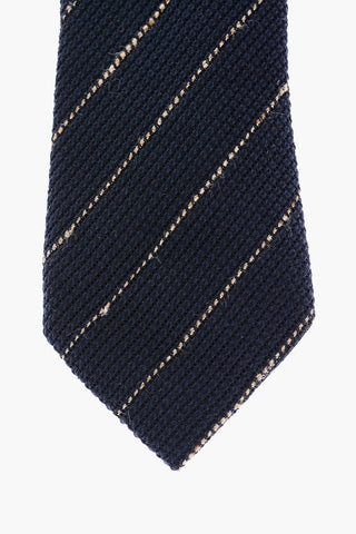 Striped Cotton and Silk Tie