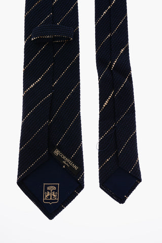 Striped Cotton and Silk Tie