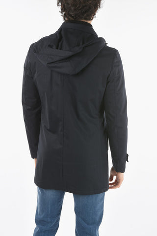 ID Cappotto IDENTITY Con Abbottonatura Nascosta E Cappuccio Removibile