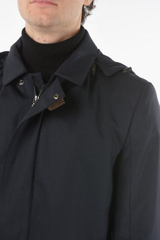ID Cappotto IDENTITY Con Abbottonatura Nascosta E Cappuccio Removibile