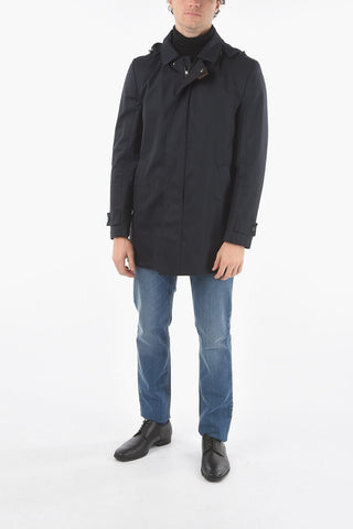 ID Cappotto IDENTITY Con Abbottonatura Nascosta E Cappuccio Removibile