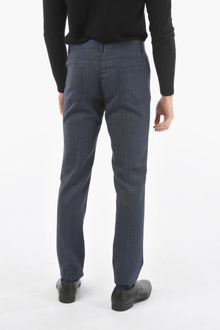 5 Pocket Herringbone Virgin Wool Pants