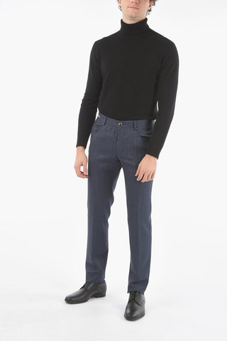 5 Pocket Herringbone Virgin Wool Pants