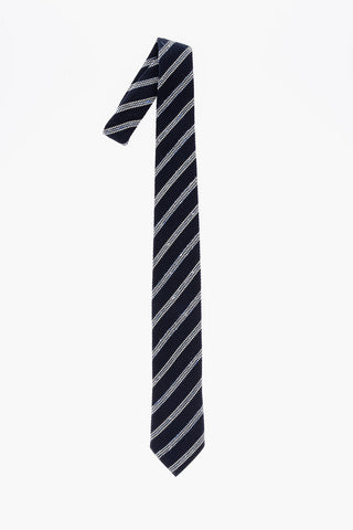 Silk and Cotton Regimental Striped Tie