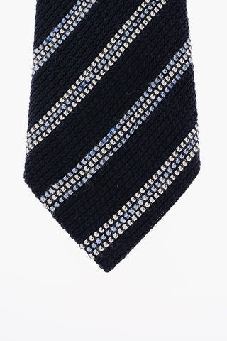 Silk and Cotton Regimental Striped Tie