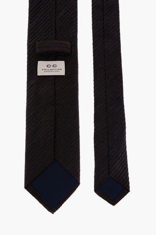 CC COLLECTION Regimental Striped Velour Tie