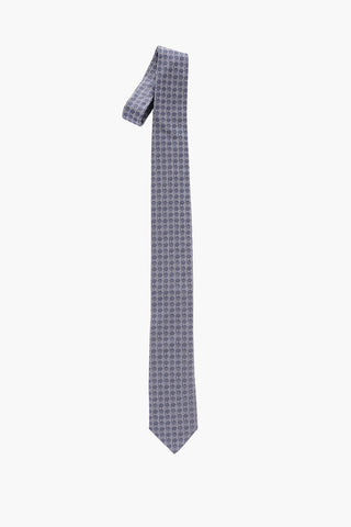 Silk All Over Geometric Motif Kipper Tie