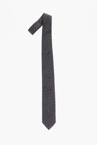 CC COLLECTION Polka Dots Silk and Cotton Tie