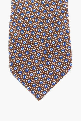 Silk All Over Geometric Motif Kipper Tie