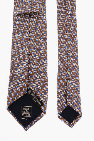 Silk All Over Geometric Motif Kipper Tie