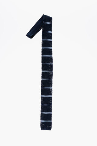 Silk Crochet Striped Tie