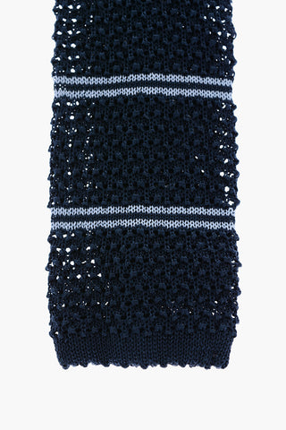Silk Crochet Striped Tie