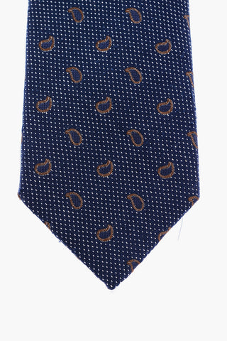 Paisley Motif and Polka Dots Kipper Tie