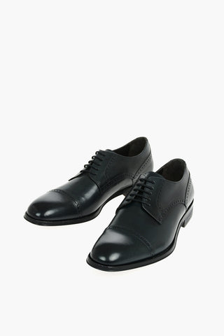Brogues Details Suede Derby Shoes