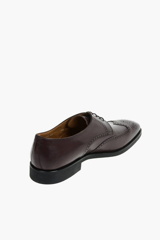 Brogues Details Leather Derby Shoes