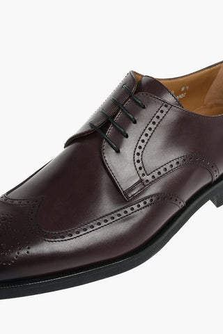 Brogues Details Leather Derby Shoes