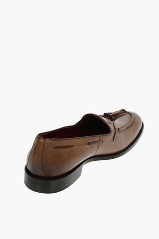 Leather Tassel Boat Loafers