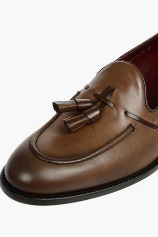 Leather Tassel Boat Loafers