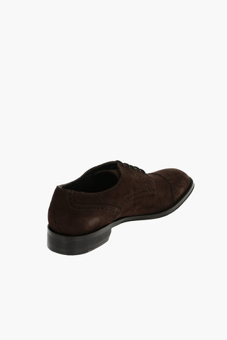 Brogues Details Suede Derby Shoes
