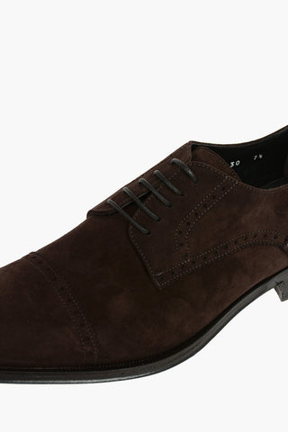 Brogues Details Suede Derby Shoes