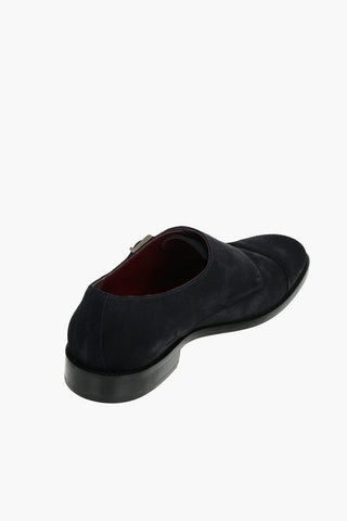 Scarpe Monk Strap MOSS in Suede con Suola in Cuoio