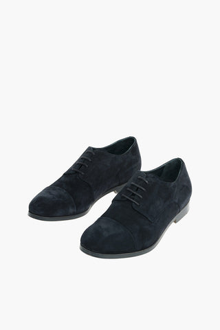 Suede Derby Shoes With Leather Sole