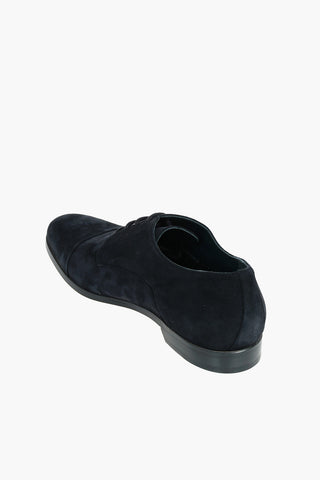 Suede Derby Shoes With Leather Sole