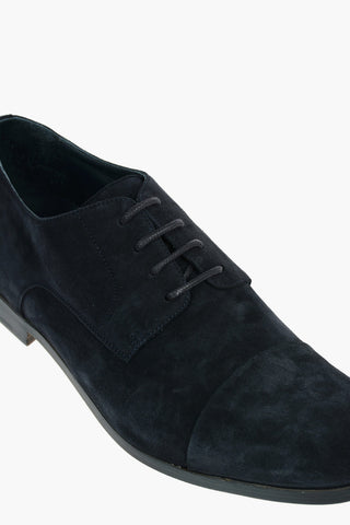 Suede Derby Shoes With Leather Sole