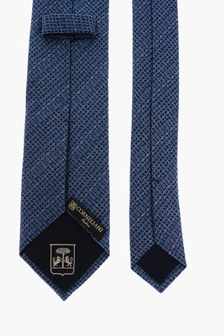 Drawing Basket Wave Silk Tie