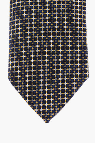 All Over Rhombuses Silk Tie
