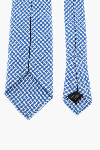 Geometric Patterned Cotton Tie