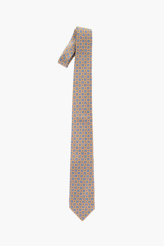 Geometric Motif Silk Tie