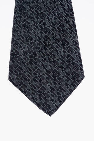 Cravatta Ascot a Fantasia in Seta con Colletto Regolabile