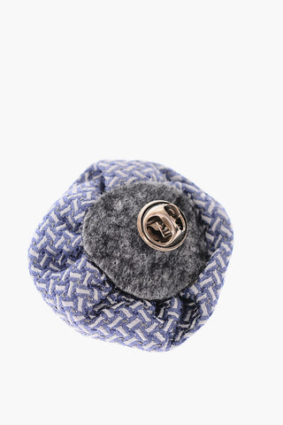 Basket Weave Motif Silk Ceremony Brooch
