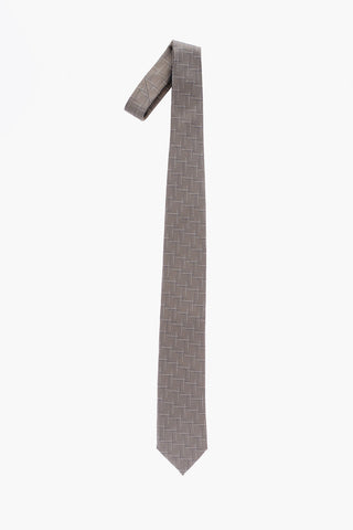 Embroidered Silk Tie