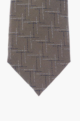 Embroidered Silk Tie