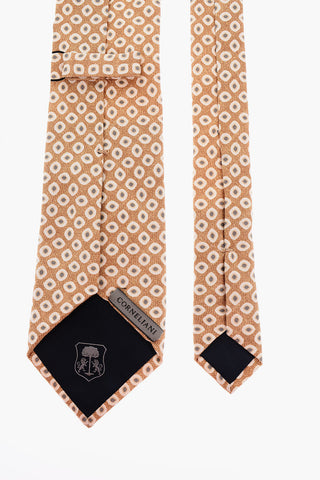 Silk Geometric Motif Kipper Tie