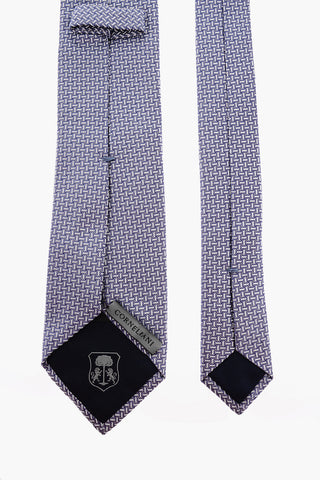 Cravatta in Seta a Motivo Basket Weave