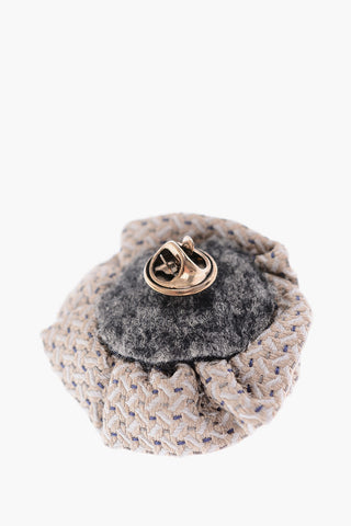 Basket Weave Motif Silk Ceremony Brooch
