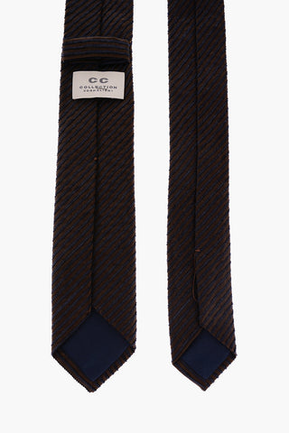 CC COLLECTION Cravatta Kipper in Velour a Righe Regimental